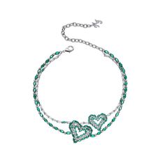 Emerald Heart Charm Jewelry, Heart-shaped Emerald Jewelry For May Birthstone, Elegant Heart-shaped Green Emerald Necklace, Elegant Green Heart-shaped Emerald Necklace, Green Emerald Heart-shaped Necklace, Green Heart-shaped Emerald Necklace, Luxury Green Chain Jewelry, Green Emerald Heart Pendant Jewelry, Elegant Green Heart Necklace For Valentine's Day