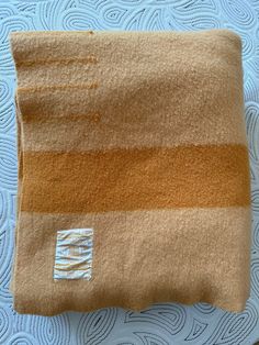 a close up of a towel on a table