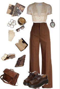 1930s Inspired Outfits, Citycore Aesthetic Outfits, Academia Aesthetic Outfit, Dark Academia Outfits, Dark Academia Outfit, Academia Clothes, Academia Style, Dark Academia Fashion