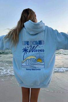 22$ SALE ENDS AT MIDNIGHT Embrace the ebb and flow of life with our stylish Life Comes In Waves Hoodie. Cozy and comfortable, it's the perfect lightweight layer for those cool summer nights, offering both warmth and a touch of inspiration. SPECIFICATIONS Sizing: True-to-size, order your regular size. Size up for baggier fit. Easy Care: Machine washable, designed to keep shape and color. WHY THEY LOVE IT ★★★★★A "MUST-HAVE""Finally I found them! The design and print look so cute. It makes any outfit look 10/10 - everyone needs this!"Sarah G. ★★★★★PERFECT FIT - SO CUTE"Exactly what I ordered. I bought this hoodie because I thought it was cute. It’s super cute and comfy!"Ivy A. ★★★★★REALLY GOOD QUALITY"As soon as I unboxed it I knew it was really high quality. They've already gone through seve Comfortable Spring Leisure Sweatshirt, Comfortable Spring Sweatshirt For Leisure, Casual Soft-washed Hoodie For Spring, Blue Relaxed Fit Hoodie For Leisure, Trendy Soft-washed Hoodie For Spring, Blue Hoodie Tops For Leisure, Spring Leisure Hoodie Comfortable Style, Comfy Streetwear Sweatshirt For Spring, Comfortable Hoodie For Leisure In Spring