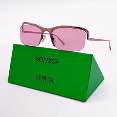 100% New Authentic Eyewear With Full Package Brand: Bottega Veneta Model: Bv1129s 005 Condition: New With Full Package Frame Color: Pink Lens Color: Pink Frame Material: Metal Lens Socket: 63mm Bridge Width: 14 Mm Temple Length: 140 Mm Made In Italy Item Included: Authentic Eyewear, Certificate Of Authentic, Case, Cleaning Cloth Luxury Pink Sunglasses For Summer, Designer Pink Sunglasses For Evening, Pink Sunglasses With Uv Protection, Women Eyewear, Pink Frame, Black Cat Eye Sunglasses, New Bottega, Pink Frames, Pink Sunglasses