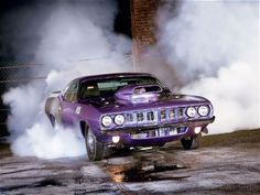 Burnout!! 71 Cuda, Plymouth Cuda, Plymouth Barracuda, Mopar Muscle