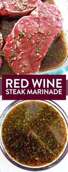 red wine steak marinade is an easy and delicious side dish that's ready in under 30 minutes