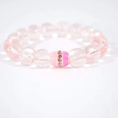 Pink Quartz With Charm Beaded Women's Bracelets - FashionByTeresa Women's Bracelets, Unisex Jewelry, Pink Quartz, Beaded Stretch Bracelet, Christmas Day, Gemstone Bracelets, Stretch Bracelets, Handmade Bracelets, Fashion Bracelets