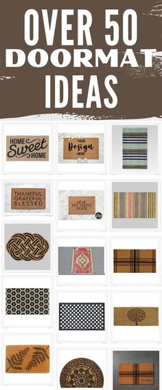 Source for stylish outdoor front door mats and rugs. Layered Front Door Mats, Front Door Mat Ideas, Wrap Around Porch Ideas, Door Mat Ideas, Rustic Front Door, Front Door Rugs, Mat Ideas, Front Door Styles