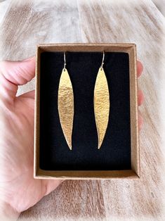 Olive Leaf Earrings Gold Dangle Hammered Earrings Brass - Etsy Greece Nature-inspired Hammered Earrings As Gift, Leaf-shaped Brass Earrings For Gift, Leaf-shaped Brass Earrings As Gift, Leaf-shaped Brass Earrings With Ear Wire, Cairn Necklace, Leaf Earrings Gold, Pebble Pendant, Cube Necklace, Gold Leaf Earrings