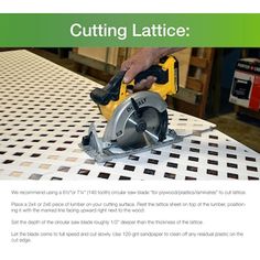 a man using a circular saw to cut tile