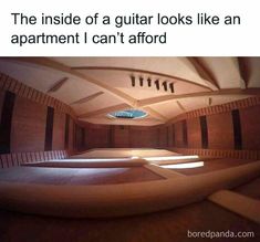 the inside of a guitar looks like an apartment i can't afford