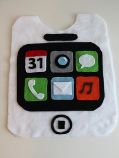 an appliance made out of felt with buttons on it