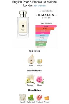 Jo Malone English Pear And Freesia, Melon Perfume, Jo Malone Bluebell, Jo Malone London Perfume, English Pear And Freesia, Seductive Perfume, Musk Perfume, Fragrances Perfume Woman, Perfume Collection Fragrance