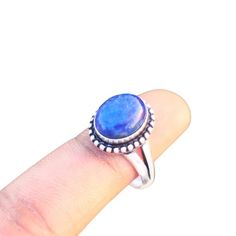 Natural Lapis Lazuli Ring, September Birthstone Ring, Oval Stone Ring, Bohemian Ring, Handmade Ring, Delicate Ring, Friendship Ring, Healing Crystal Ring, Engagement Ring, Lapis Lazuli Jewelry Oval Stone Ring, September Birthstone Ring, Healing Crystal Ring, Friendship Ring, September Birthstone Rings, Bohemian Ring, Lapis Ring, Friendship Rings