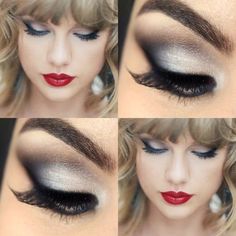 Space Makeup, Red Lip Makeup, Estilo Taylor Swift, Make Makeup, Blank Space, Kiss Makeup, Blue Makeup