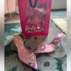 New Aldo Barbie Kitten Heels With Box. Size 7. Tried On But Never Worn. These Fit True To Size. Pink Almond Toe Chic Kitten Heels, Chic Pink Kitten Heels With Sculpted Heel, Luxury Pink Chic Kitten Heels, Barbie Aldo Shoes, Barbie Heels Aldo, Aldo Shoes, Shoes Women Heels, Kitten Heels, Shoes Heels