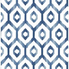 an abstract blue and white pattern with diamond shapes on the side, which is very similar to