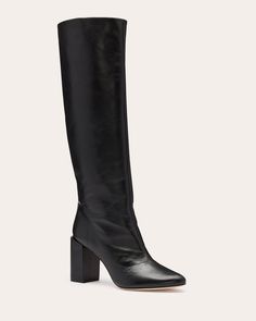 BLACK|1 Leather Heeled Boots, Black Knees, Knee High Leather Boots, Heat Styling Products, Shoe Store, High Heel Boots, Fall Wardrobe, Black Outfit, Luxury Shoes