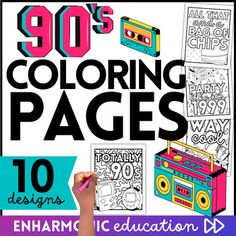 the 90's coloring pages are available for children to color and learn how to use them