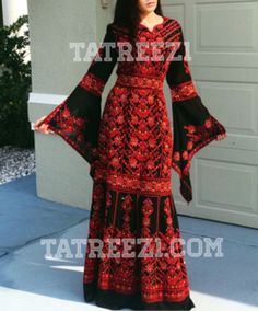 Dress And Belt, Floral Dress Outfits, Eid Dresses, Arab Fashion, Abaya Dress, Dress Sewing Patterns, Embroidery Dress, Party Fashion, Sewing Dresses