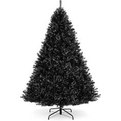 a black christmas tree on a white background