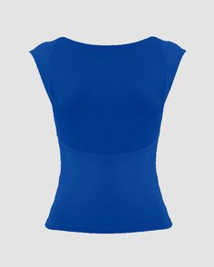 Details: Short-sleeve top with frontless designTop Length: CroppedSleeve Length: SleevelessMaterials:95% Cotton + 5% Spandex Sleeveless Tops With Built-in Bra, Fitted V-neck Top With Medium Bust Support, Blue V-neck Tank Top With Built-in Bra, Blue Stretch Tank Top With Seamless Construction, Blue Stretch Seamless Tank Top, Stretch Blue Tank Top With Seamless Construction, Stretch V-neck Vest Top, Scoop Neck Tops With Medium Bust Support For Summer, Blue Fitted Seamless Tank Top