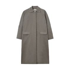 The Cordera Wax Cotton Trench in Taupe Grey is a unique and special rainy trench coat that is light and water repellent. Designed with a relaxed fit and long length, it's a perfect piece for the in-between season. Detailed with covered buttons and two ornamental pockets. 50% cotton / 39% polyester / 16% polyamide Hand wash or dry clean Made in Spain — Cordera, founded by sisters Mónica and María in 2008, has cultivated a distinct identity rooted in minimalism and ethical production practices. Ne Spring Raincoat With Button Closure For Rainy Weather, Long Coat For Workwear In Rainy Season, Long Coat For Work During Rainy Season, Workwear Raincoat With Pockets For Rainy Season, Raincoat With Pockets For Work During Rainy Season, Japanese Knitting, Galicia Spain, Knitting Machines, The In Between