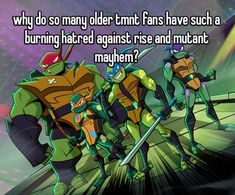 an image of some cartoon characters with text that reads why do many older fans have such a burning heated against rise and mutant magnet?