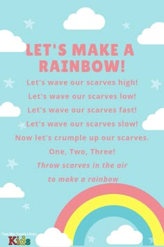 a rainbow with the words let's make a rainbow