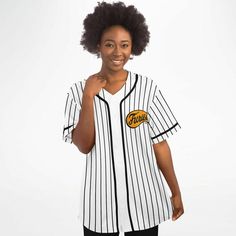 Can you dig it? Simply great to skyrocket any outfit, this stylish baseball jersey features TimeElements striped pattern The Furies '79. Riverside park's infamous underground baseball team (The Warriors 1979) revives in this groovy jersey. A great addition to your wardrobe to complete your oddball outfits. Stylish, essential, wicked. Features: • TimeElements pattern design The Furies '79 • 100% polyester • Rounded hem • Button-front closure • Moisture-wicking fabric for a lightweight, breathable The Warriors 1979, Warriors 1979, Warrior Movie, Outfits Stylish, The Warriors, Baseball Outfit, Athletic Looks, Todays Outfit, Baseball Team