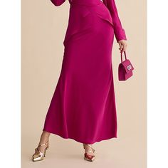 Hemline / Train:Long Length; Season:Fall,Spring   Fall; Fabric:Satin; Dress Length:Maxi; Look After Me:Machine wash; Gender:Women's; Style:Elegant,Ladies; Elasticity:Micro-elastic; Occasion:Party,Event / Party,Daily,Formal; Details:Without Lining; Waistline:Mid Waist; Pattern:Solid Color; Trends:Elegant; Brand:Ador; Listing Date:07/25/2024; Dress Code:Dressy Casual; Looseness:Loose Fit; Fabric Properties:LuxeSatin - Discover the essence of quiet luxury in our exclusive Subtly Glossy Luxe Satin, Elegant Ladies, Fall Fabric, Quiet Luxury, Satin Wedding, Elegant Party, Skirts Online, Event Party, Dressy Casual, Satin Dress