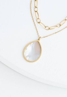 Holly Layered Mother-of-Pearl Necklaces - Ethical Trade Co Mother Of Pearl Rose, Mother Of Pearl Pendant, Pearl Rose, Mother Of Pearl Necklace, Gold Necklaces, Shoe Gifts, Blended Coffee, Jewelry Business, Gold Plated Chains