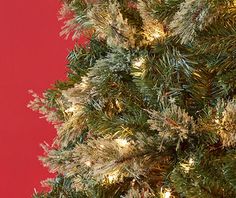 a cat sitting on top of a christmas tree