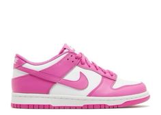 Pink Air Jordans Low Top, Dunks Hot Pink, Dunks Shoes Pink, Pink And White Nike Shoes, Pink Preppy Shoes, Preppy Shoes Nike Dunks, Active Fuschia Dunks, Nike Dunk Low Active Fuchsia, Cute Nike Dunks Low