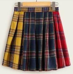 Mini Pleated Skirt, A Line Mini Skirt, Pleated Fabric, Plus Size Skirts, Plaid Skirt, Shein Style, Plaid Skirts, Bottom Clothes, Tartan Plaid