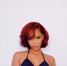 Short Red Hair, Sassy Hair, Baddie Hairstyles, Aesthetic Hair, Black Women Hairstyles, Pretty Hairstyles, Bob Hairstyles