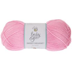 a pink ball of yarn with the words baby beece on it and a white background