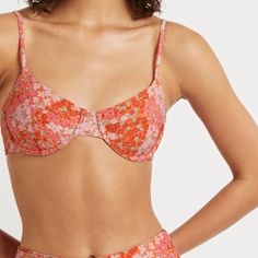 Nwt Bond Eye Australia Calvello Garden Floral Underwire Bikini Swim Top- Size Medium / M Condition: New With Tags. No Visible Flaws. - Color: Peach - Soft Touch Matte Lycra Fabric - Adjustable Skinny Straps - E Hook Back Fastening - Underwire *** I Am Also Selling A Matching Bikini Bottom In A Size Large (Same Peach Floral Pattern). Feel Free To Bundle Them Together To Create A Complete 2 Piece Bikini Set! *** Lycra Fabric, Swim Top, Womens Swim, 2 Piece, Bathing Suits, Floral Pattern, Swimming, Australia, Size Medium