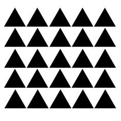 black and white triangles are arranged in rows