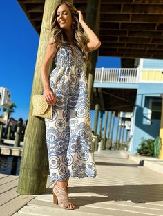 Gorgeous, easy blue and white eyelet midi maxi dress Eyelet Midi Dress, Eyelet Dress, White Eyelet, Designer Shorts, Midi Maxi Dress, Summer Ready, Nantucket, Classic Blue, Favorite Dress