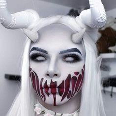 Colourful Halloween Makeup, Alternative Drag, Sfx Ideas, Halloween Maquillage, Halloweenský Makeup, Halloween 23, Black Flame, Special Fx Makeup, Horror Makeup