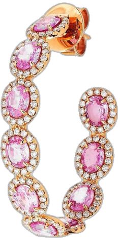 Ruchi New York - Belle Pink Sapphire Hoops Pink Sapphire, Brilliant Cut Diamond, Feel Like, Halo, A Woman, Sapphire, Diamonds, Wallpapers, Queen