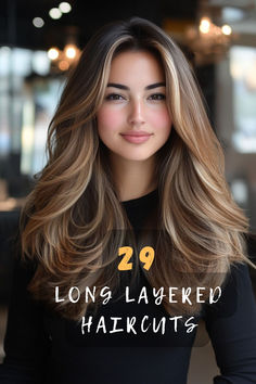 Ready for a hair makeover? Click for 29 trendy long layered haircuts that will transform your look and boost your confidence! 💇‍♀️✨ #LayeredHaircuts #TrendyHair #HairMakeover #StyleTransformation #ConfidenceBoost Long Layers On Long Hair Straight, Long Layered Hair 2023, Long Layered Haircuts With Side Part, Angled Front Haircut, Long Layers With Face Framing Pieces Brunette, Semi Long Haircut For Women, Frame Face Layers, Long Haircut With Layers Face Framing Thick Hair, Trendy Haircuts 2024 Women