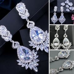 #wedding #bridal #formal #zircon #gauges #plugs #dangles #drops #earrings #elegant #2g #0g #00g #gauges #tunnels #earrings #bridalgauges #promgauges #plugs Silver Crystal Earrings With Diamond Cut For Wedding, Silver Diamond Cut Crystal Earrings For Wedding, Silver Teardrop Plug Earrings For Wedding, White Gold Pierced Jewelry For Wedding, Pierced Crystal Wedding Jewelry, 00g Gauges, Wedding Plugs, Dangle Gauges, Stretched Ear