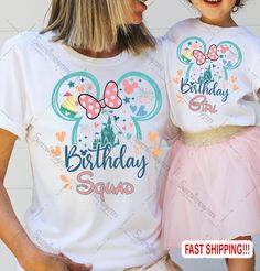 Magic Kingdom Birthday Shirt, Disney Castel Birthday Shirt, Disney Squad Shirts, Matching Disney Birthday Shirts, Family Disney Shirts. BS3 - Etsy Disney Birthday Shirts For Family Princess, Disney 1st Time Shirts, Rapunzel Family Birthday Shirts, Disney Princess Shirts Birthday, 50th Disney Shirts, Frozen Birthday Squad Shirts, Best Friend Disney Shirts Birthday, Disney Cousin Squad Shirts, 80th Birthday Disney Shirt