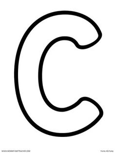 the letter c in black and white