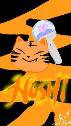 an image of a cat with a diamond on its head and the word nosil written below it