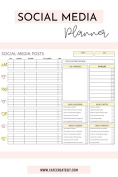 the social media planner with text overlay