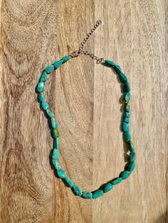 Genuine Turquoise Necklace. Cheap Single Strand Turquoise Necklace, Genuine Turquoise, Turquoise Sterling Silver, Turquoise Necklace, Beaded Necklace, Turquoise, Sterling Silver, Silver