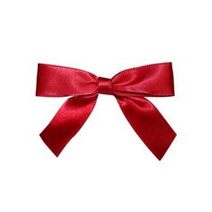 a red bow on a white background