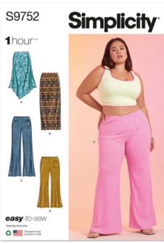 Plus-size Womens Knit Skirt and Pants Sewing Pattern - Etsy Plus Size Clothing Patterns, Sewing Pattern Plus Size, Plus Size Sewing Patterns Free, Diy Sewing Clothes Upcycling, Free Plus Size Sewing Patterns, Sewing Patterns Plus Size, Executive Dysfunction, Plus Size Pencil Skirt, Knit Skirts