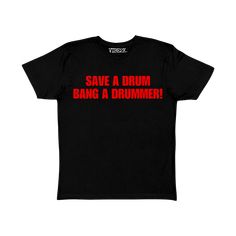 Crewneck baby tee in black with red text. This soft, short-fit shirt runs true to size and usually falls on the hips or belly button. It’s designed to have a flattering fit that hugs the body. Go up a size if you prefer a more loose fit. ★ 100% airlume combed and ring-spun cotton (soft, durable, high quality) ★ Ethically made in the USA Fitted Red Slogan T-shirt, Red Slogan Short Sleeve Shirt, Fitted Red T-shirt With Letter Print, Red Fitted Letter Print T-shirt, Red Short Sleeve Shirt With Slogan, Unisex Basic Black T-shirt, Red Short Sleeve Top With Funny Text, Basic Unisex Black T-shirt, Fitted Red T-shirt With Text Print