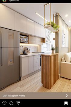 the kitchen is clean and ready to be used as a living room or dining area